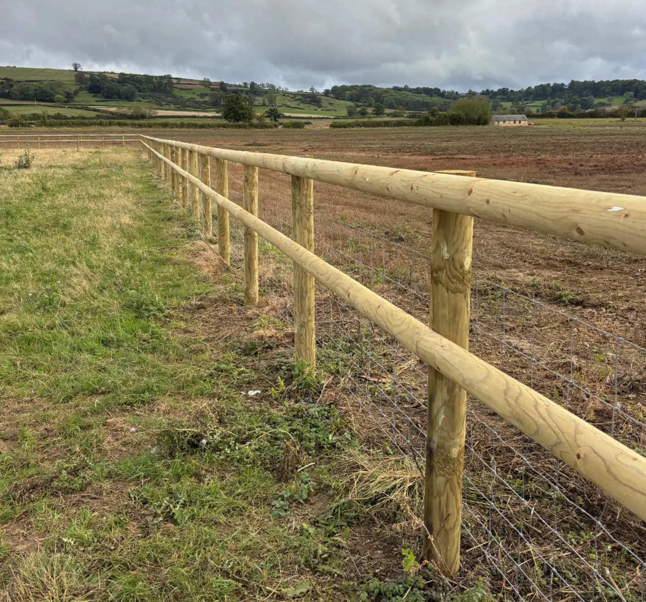 Stock fencing installed on a rural property near Guildford