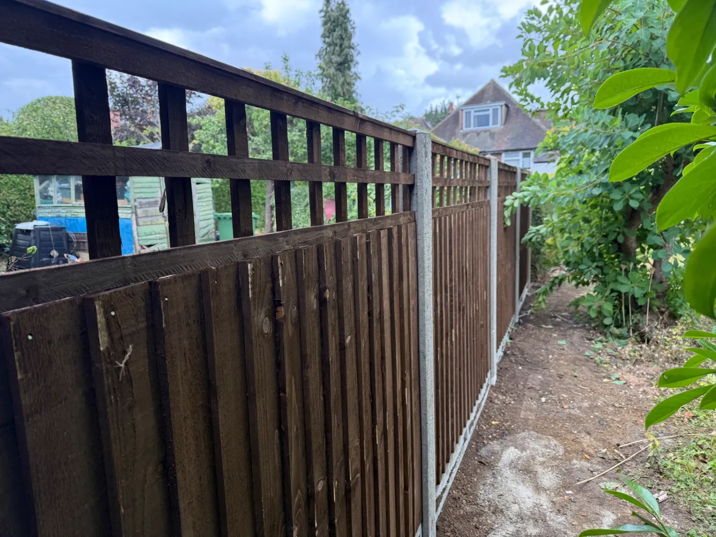 Trellis topped garden fence panels for extra height and privacy