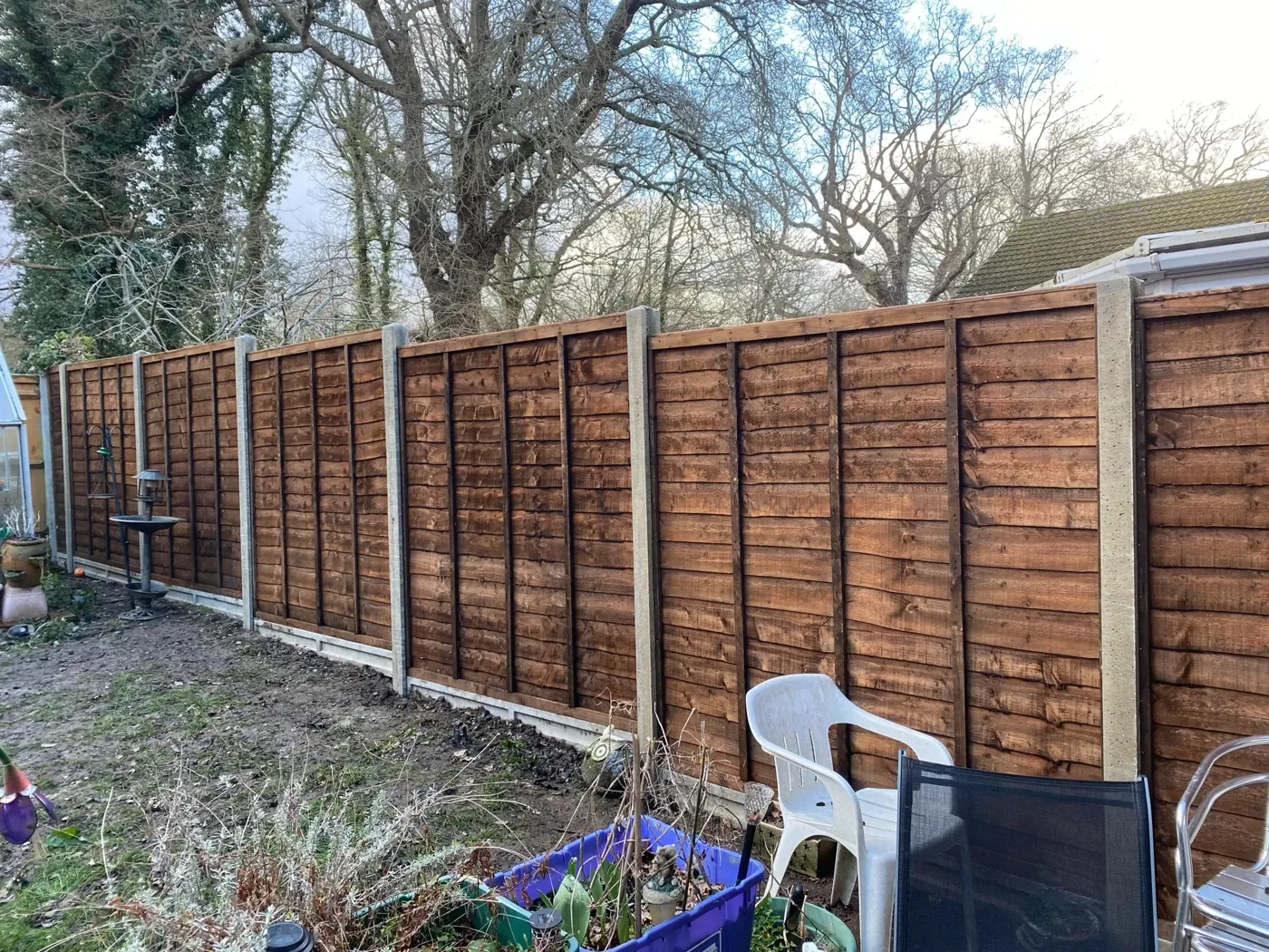 New garden fence installed in Guildford, Surrey